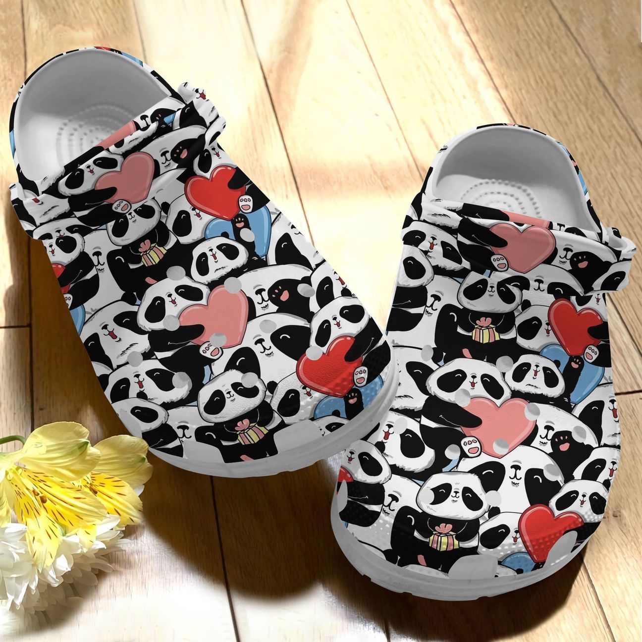 Panda Personalize Clog Custom Crocs Fashionstyle Comfortable For Women Men Kid Print 3D Whitesole Panda Love Panda Personalize Clog Custom Crocs Fashionstyle Comfortable For Women Men Kid Print 3D Whitesole Panda Love