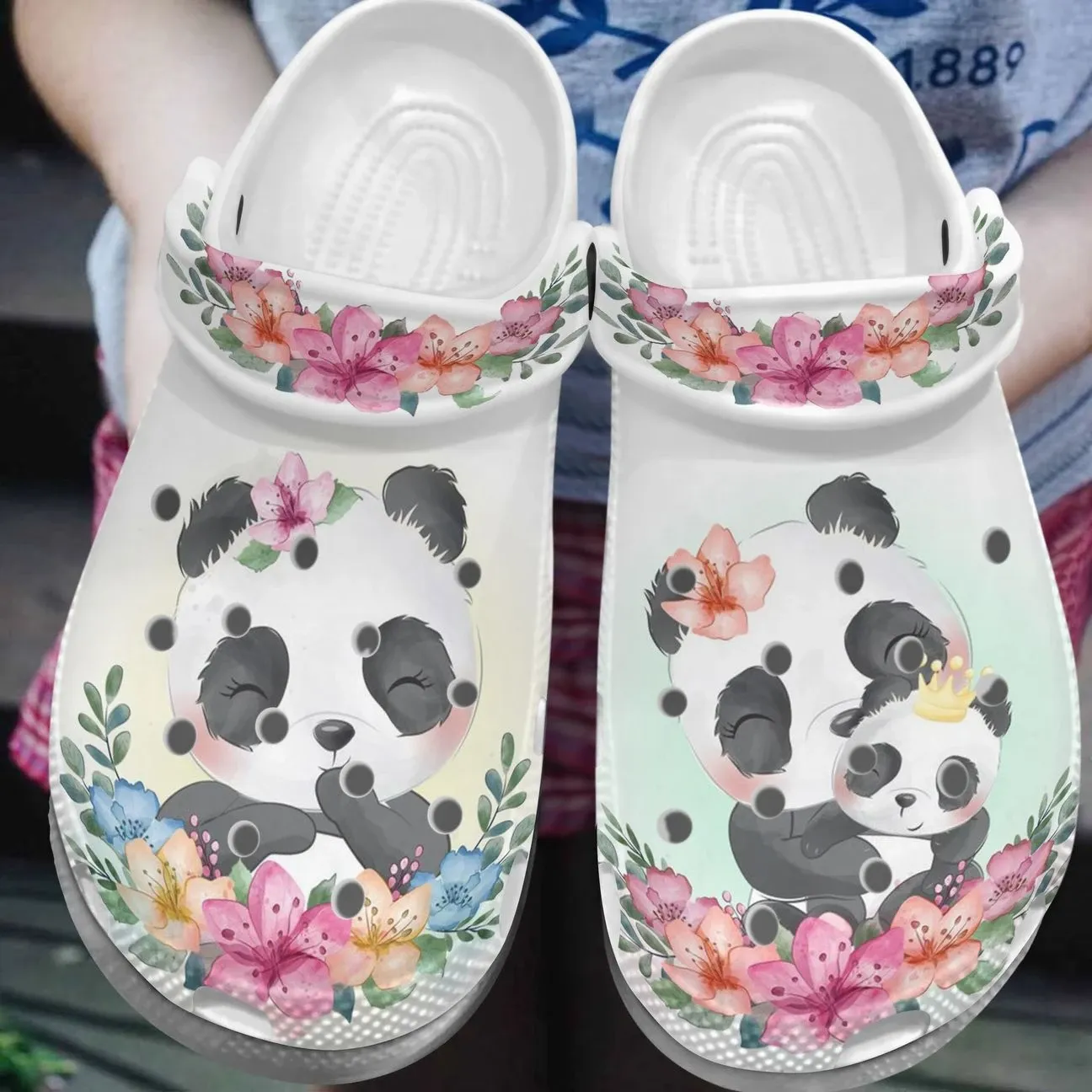Panda Personalized Clog Custom Crocs Comfortablefashion Style Comfortable For Women Men Kid Print 3D Little Panda Panda Personalized Clog Custom Crocs Comfortablefashion Style Comfortable For Women Men Kid Print 3D Little Panda