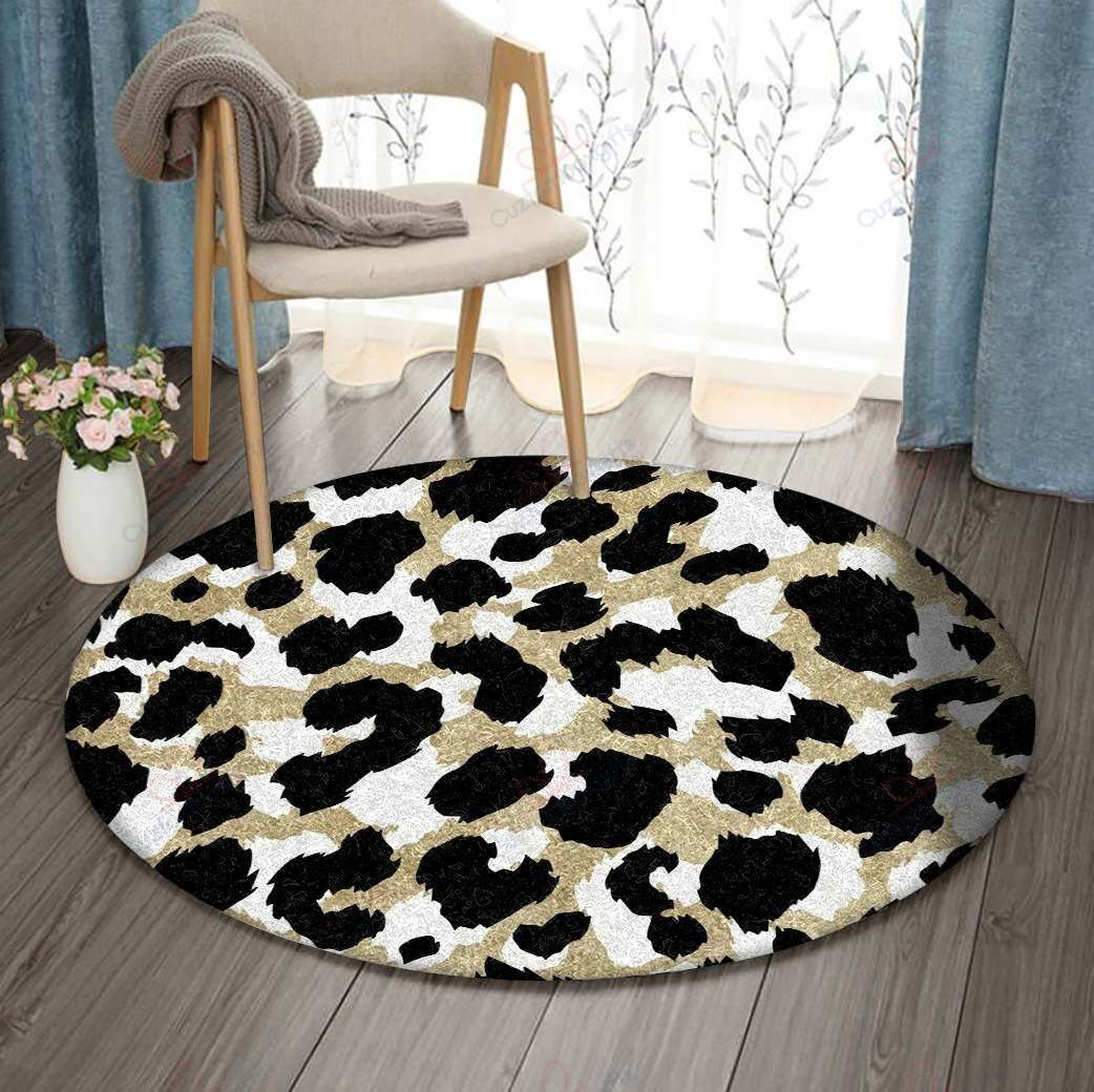 Panther Pattern Round Carpet Floor Rug Living Room Bedroom Decor Round Area Rug Carpet Panther Pattern Round Carpet Floor Rug Living Room Bedroom Decor Round Area Rug Carpet