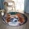 Papillon Round Carpet Floor Rug Living Room Bedroom Decor Round Area Rug Carpet