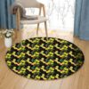 Parrot And Lemon Round Carpet Floor Rug Living Room Bedroom Decor Round Area Rug Carpet