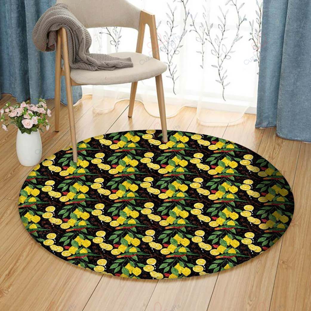 Parrot And Lemon Round Carpet Floor Rug Living Room Bedroom Decor Round Area Rug Carpet Parrot And Lemon Round Carpet Floor Rug Living Room Bedroom Decor Round Area Rug Carpet