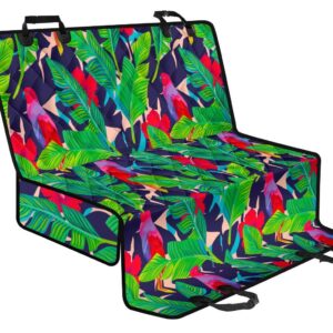 Parrot Banana Leaf Hawaii Pattern Print Pet Car Back Seat Cover - e7f5853c51e2