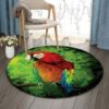 Parrot Round Carpet Floor Rug Living Room Bedroom Decor Round Area Rug Carpet