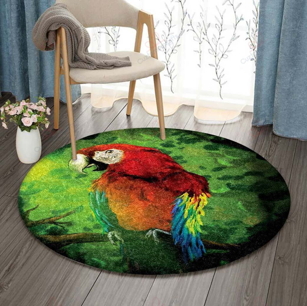 Parrot Round Carpet Floor Rug Living Room Bedroom Decor Round Area Rug Carpet Parrot Round Carpet Floor Rug Living Room Bedroom Decor Round Area Rug Carpet