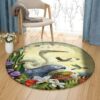 Parrot Hummingbird Stork Round Carpet Floor Rug Living Room Bedroom Decor Round Area Rug Carpet