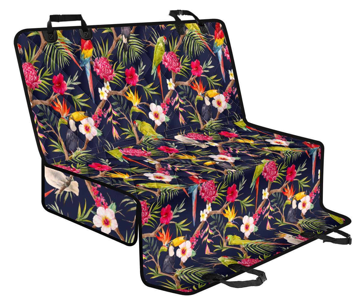 Parrot Toucan Tropical Pattern Print Pet Car Back Seat Cover - 2bca7a555a37 Parrot Toucan Tropical Pattern Print Pet Car Back Seat Cover - 2bca7a555a37
