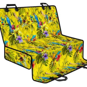 Parrot Tropical Pattern Print Pet Car Back Seat Cover - a0594a5d7e74