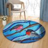 Passerine Round Carpet Floor Rug Living Room Bedroom Decor Round Area Rug Carpet