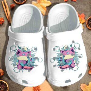 Pastel Goth Ramen Cat Crocs Clog Shoes – Anime Kawaii Crocs Clog Clog Birthday Gift For Girl Daughter Niece