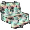 Pastel Palm Tree Pattern Print Pet Car Back Seat Cover - c9bc50d9ce57