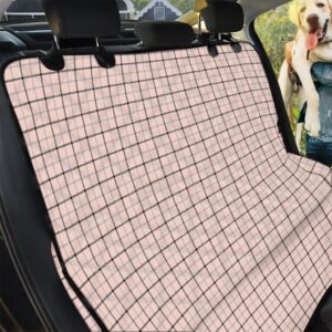 Pastel Pink And Black Tattersall Pattern Car Back Seat Cover Dog Car Seat Covers - 292dc2d67e2e