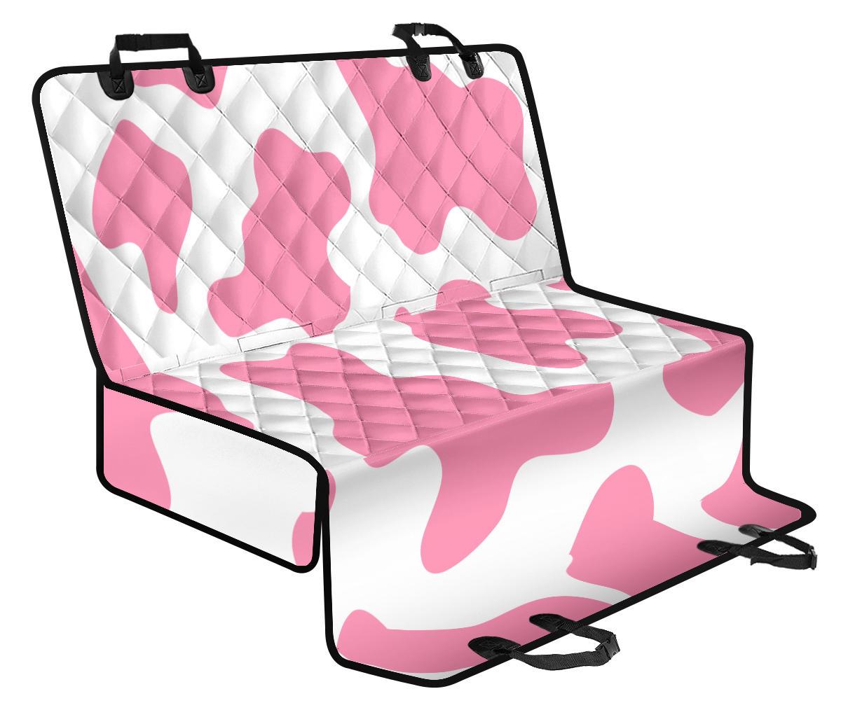 Pastel Pink And White Cow Print Pet Car Back Seat Cover - cef47a0be349 Pastel Pink And White Cow Print Pet Car Back Seat Cover - cef47a0be349