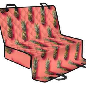 Pastel Pink Pineapple Pattern Print Pet Car Back Seat Cover - 56e9adb4d427