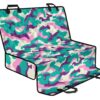 Pastel Teal And Purple Camouflage Print Pet Car Back Seat Cover - 4a557e2b8fbe