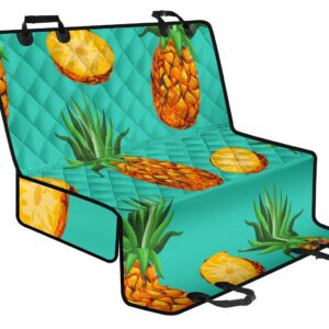 Pastel Turquoise Pineapple Pattern Print Pet Car Back Seat Cover - bbdb1861cfbd