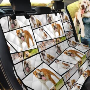 Patchwork Bulldog Collage Design Car Back Seat Cover Dog Car Seat Covers - 3a836c1aa630