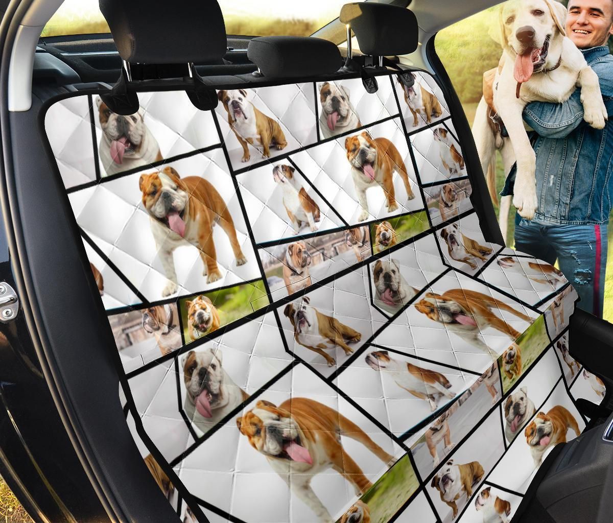 Patchwork Bulldog Collage Design Car Back Seat Cover Dog Car Seat Covers - 3a836c1aa630 Patchwork Bulldog Collage Design Car Back Seat Cover Dog Car Seat Covers - 3a836c1aa630