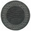 Pavlof Bay Border Black Round Carpet Floor Rug Living Room Bedroom Decor Round Area Rug Carpet