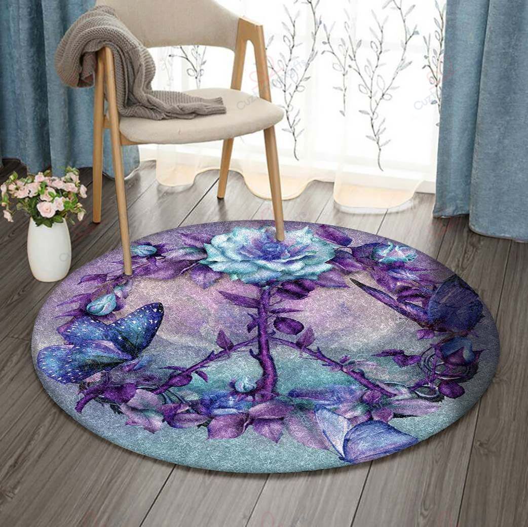 Peace Rose Round Carpet Floor Rug Living Room Bedroom Decor Round Area Rug Carpet Peace Rose Round Carpet Floor Rug Living Room Bedroom Decor Round Area Rug Carpet