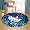 Peaceful Journey Round Carpet Floor Rug Living Room Bedroom Decor Round Area Rug Carpet