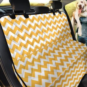Peach Puff And White Chevron Car Back Seat Cover Dog Car Seat Covers - f56a3ad14a0a