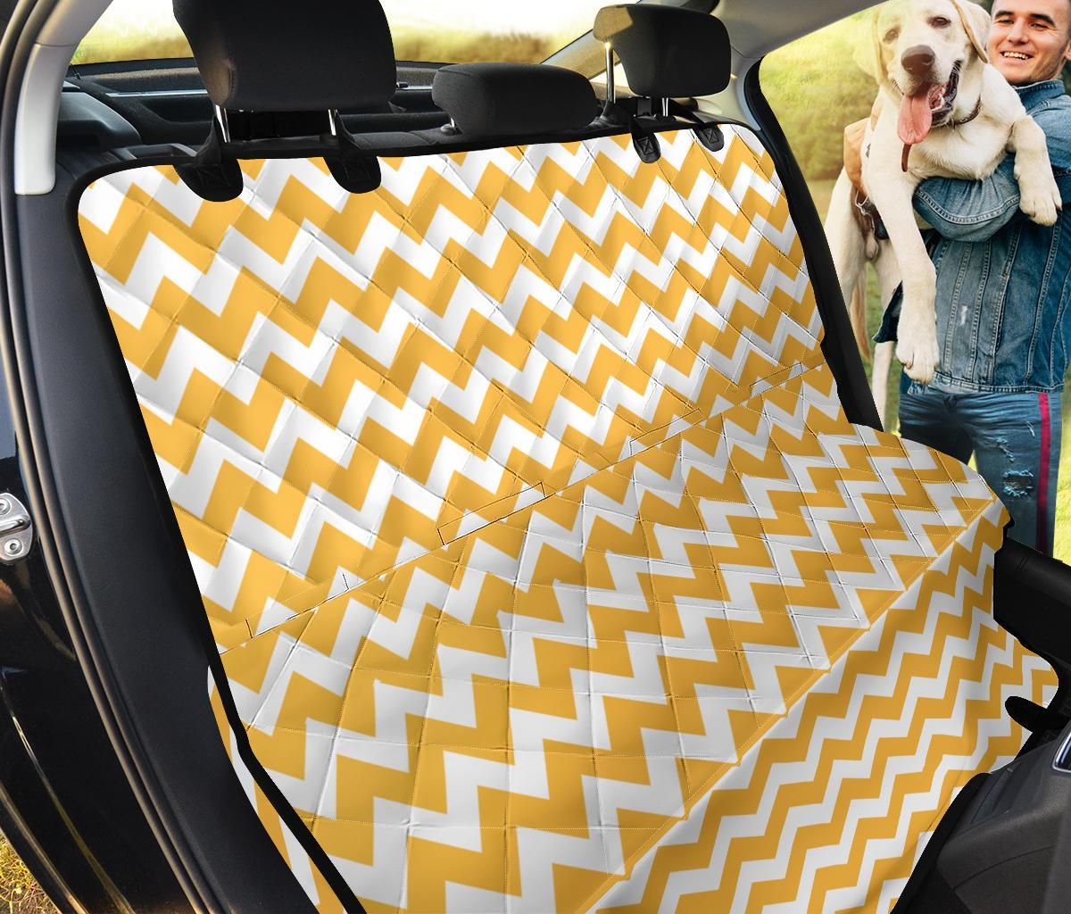Peach Puff And White Chevron Car Back Seat Cover Dog Car Seat Covers - f56a3ad14a0a Peach Puff And White Chevron Car Back Seat Cover Dog Car Seat Covers - f56a3ad14a0a