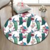 Peacock Round Carpet Floor Rug Living Room Bedroom Decor Round Area Rug Carpet