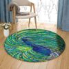 Peacock Round Carpet Floor Rug Living Room Bedroom Decor Round Area Rug Carpet