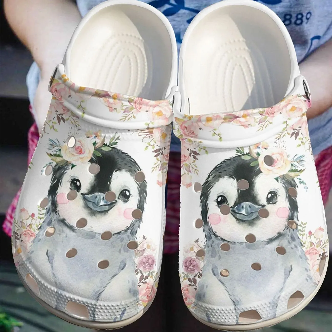 Penguin Personalize Clog Custom Crocs Fashionstyle Comfortable For Women Men Kid Print 3D Whitesole Happy Steps Penguin Personalize Clog Custom Crocs Fashionstyle Comfortable For Women Men Kid Print 3D Whitesole Happy Steps