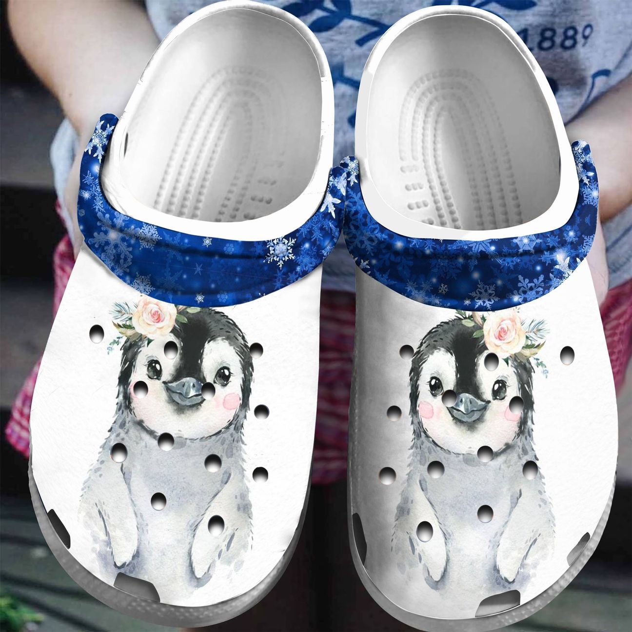 Penguin Personalized Clog Custom Crocs Comfortablefashion Style Comfortable For Women Men Kid Print 3D Snowflake Penguin Personalized Clog Custom Crocs Comfortablefashion Style Comfortable For Women Men Kid Print 3D Snowflake