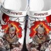 Pennywise Crocs 3D Printed Pennywise Crocband Clog Gift For Horror Lover It Film Crocs 3D Shoes Spooky Clown Classic Clogs