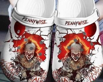 Pennywise Crocs 3D Printed Pennywise Crocband Clog Gift For Horror Lover It Film Crocs 3D Shoes Spooky Clown Classic Clogs Pennywise Crocs 3D Printed Pennywise Crocband Clog Gift For Horror Lover It Film Crocs 3D Shoes Spooky Clown Classic Clogs