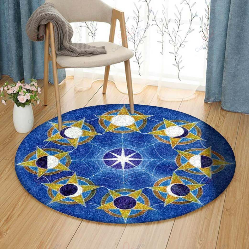 Pentacle Round Carpet Floor Rug Living Room Bedroom Decor Round Area Rug Carpet Pentacle Round Carpet Floor Rug Living Room Bedroom Decor Round Area Rug Carpet