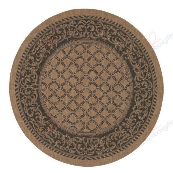 Pergola Garden Trellis Cocoa Black Round Carpet Floor Rug Living Room Bedroom Decor Round Area Rug Carpet Pergola Garden Trellis Cocoa Black Round Carpet Floor Rug Living Room Bedroom Decor Round Area Rug Carpet