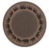 Pergola Global Cocoa Black Round Carpet Floor Rug Living Room Bedroom Decor Round Area Rug Carpet