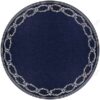 Pergola Link Ivory Blue Round Carpet Floor Rug Living Room Bedroom Decor Round Area Rug Carpet