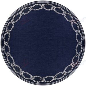 Pergola Link Ivory Blue Round Carpet Floor Rug Living Room Bedroom Decor Round Area Rug Carpet
