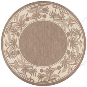 Pergola Sanctuary Beige Natural Round Carpet Floor Rug Living Room Bedroom Decor Round Area Rug Carpet