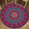 Persian Ethnic Mandala Flowers European Floral Round Carpet Floor Rug Living Room Bedroom Decor Round Area Rug Carpet