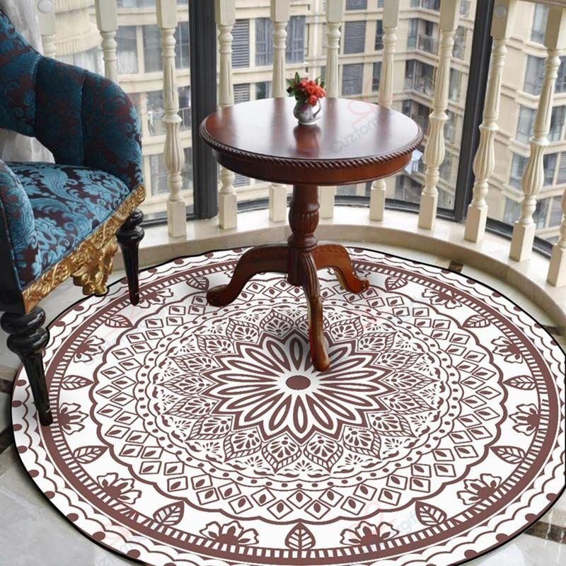 Persian Style Round Carpet Floor Rug Living Room Bedroom Decor Round Area Rug Carpet Persian Style Round Carpet Floor Rug Living Room Bedroom Decor Round Area Rug Carpet