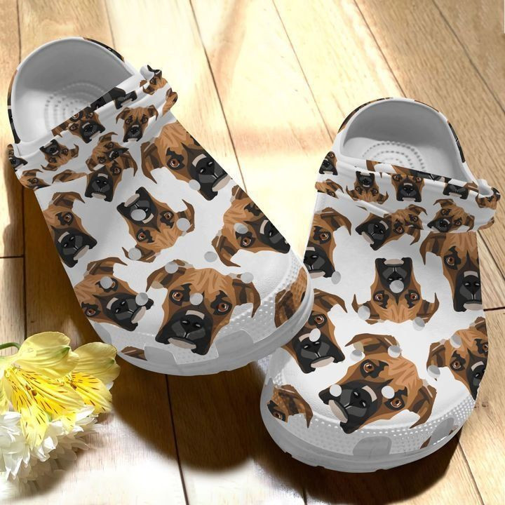 Personalized Boxer Dog Lovers Crocs Clogy Shoes For Mens And Womens Personalized Boxer Dog Lovers Crocs Clogy Shoes For Mens And Womens