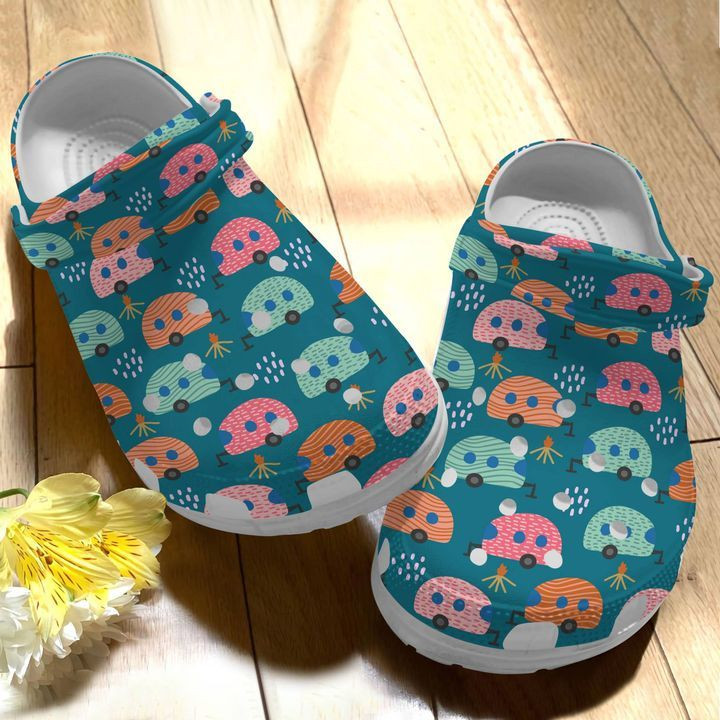 Personalized Camper Camping Colors Crocs Clogy Shoes For Mens And Womens Personalized Camper Camping Colors Crocs Clogy Shoes For Mens And Womens