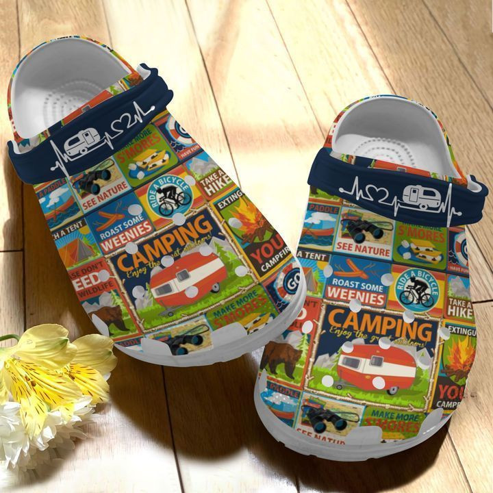 Personalized Camping Camper Lovers Crocs Clogy Shoes For Mens And Womens Personalized Camping Camper Lovers Crocs Clogy Shoes For Mens And Womens