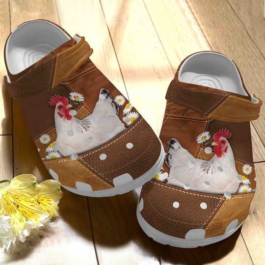 Personalized Chicken And Daisy Patchwork Crocs Clogy Shoes For Mens And Womens Personalized Chicken And Daisy Patchwork Crocs Clogy Shoes For Mens And Womens