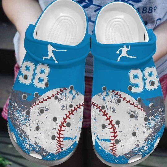 Personalized Crocs Clog Baseball All Color Series Blue Personalized Crocs Clog Baseball All Color Series Blue