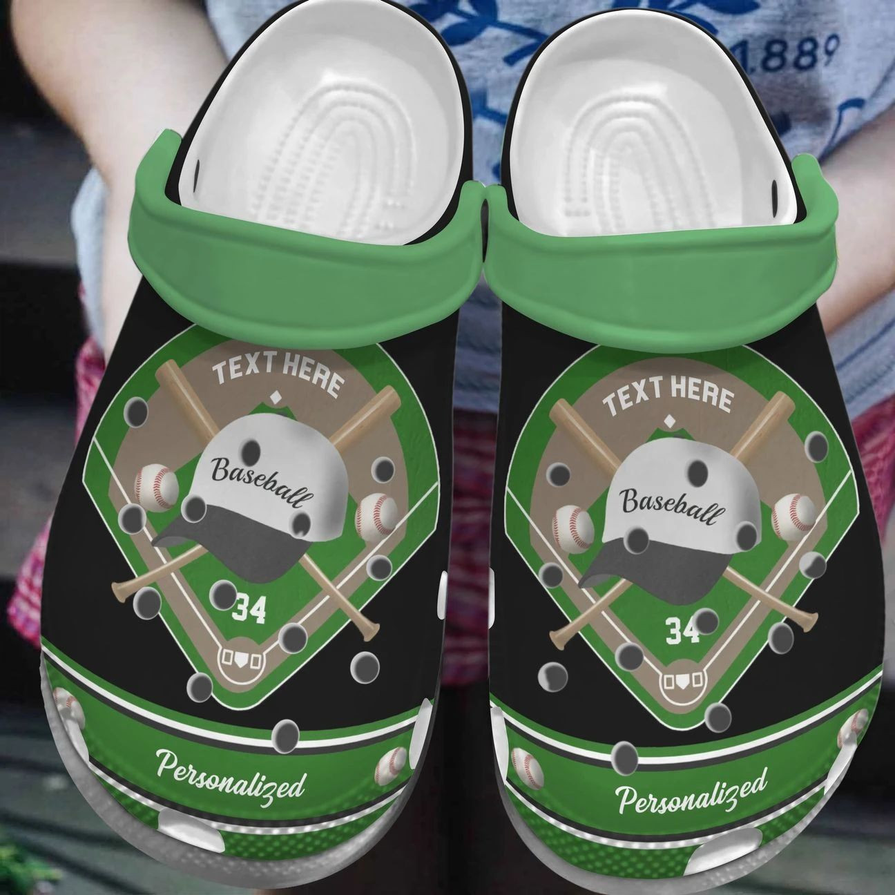 Personalized Crocs Clog Baseball Course Personalized Crocs Clog Baseball Course