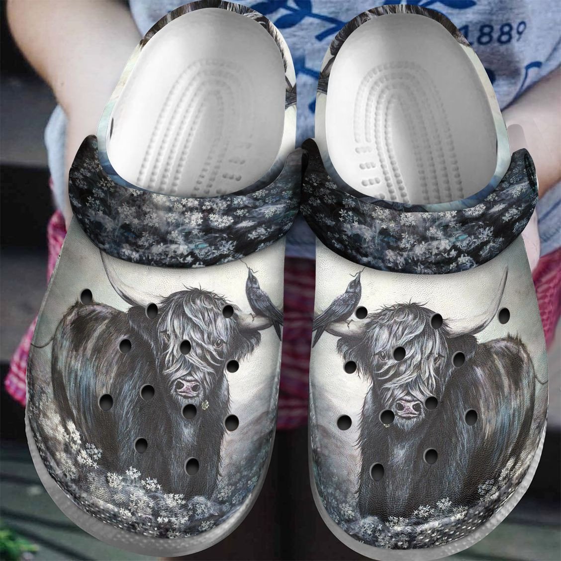 Personalized Crocs Clog Highland Cow Personalized Crocs Clog Highland Cow