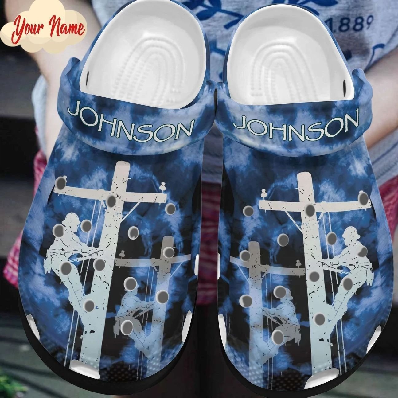Personalized Crocs Clog Lineman Personalized Crocs Clog Lineman