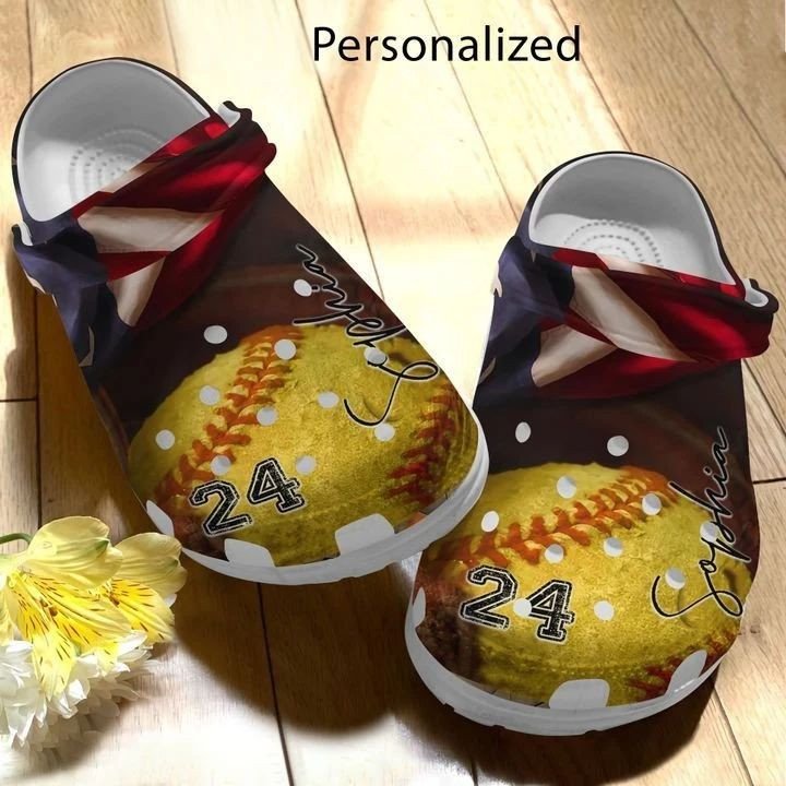 Personalized Crocs Clog Softball Personalized Crocs Clog Softball